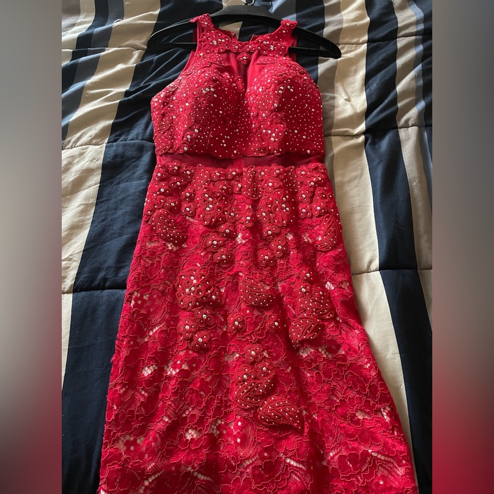 Annylee red prom dress